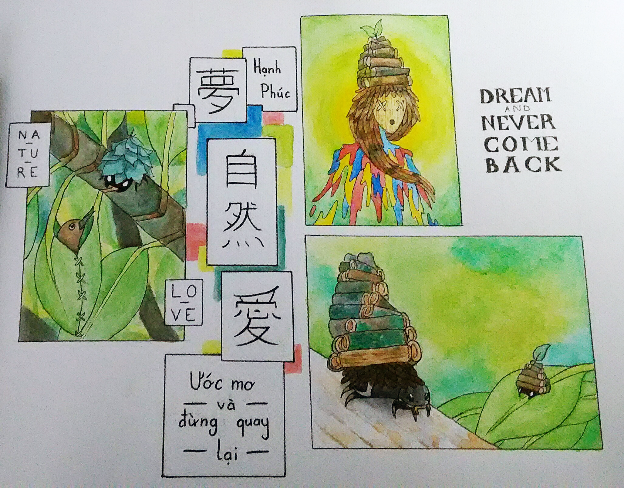 Green collection of drawings