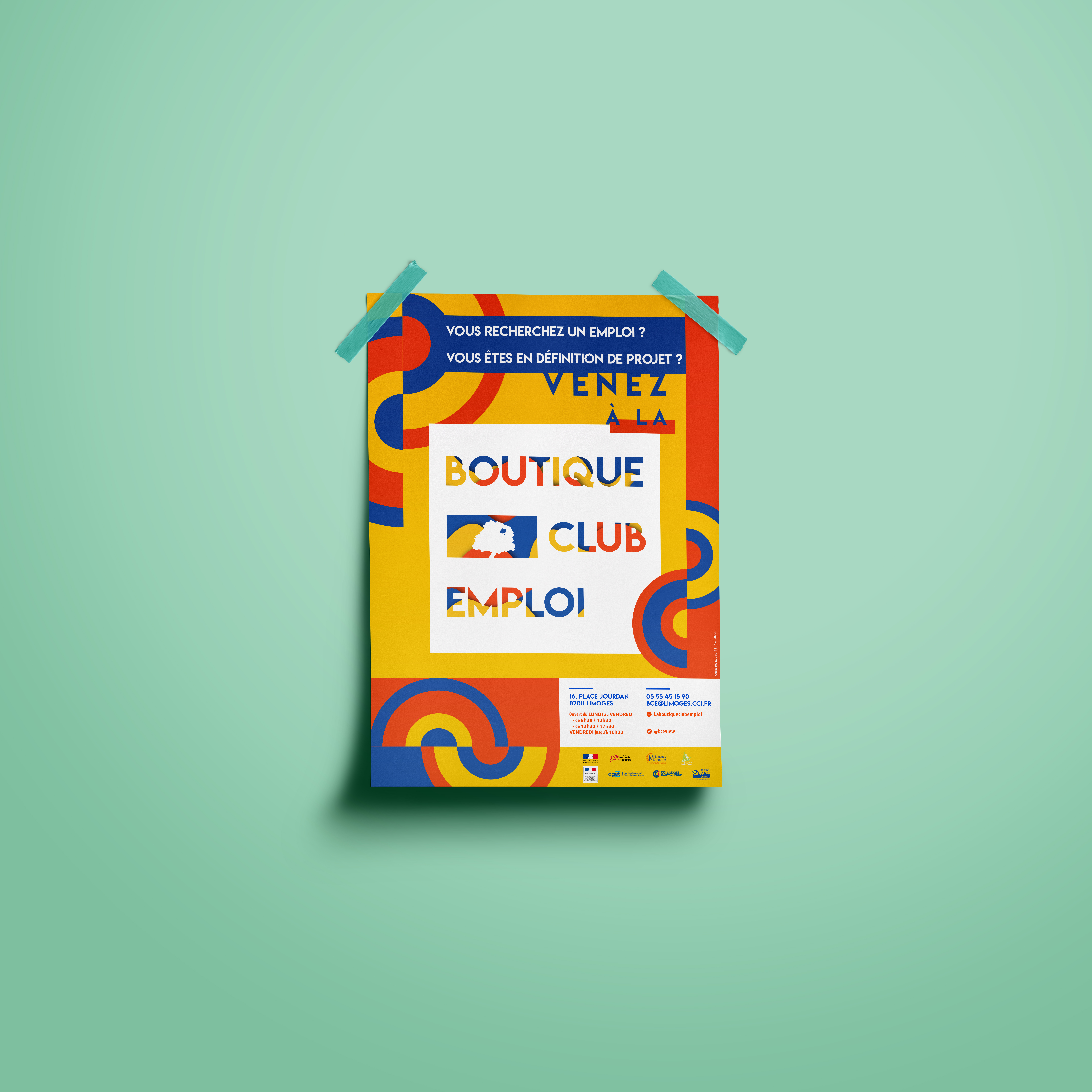 Boutique Club Emploi Affiche A3 Mockup