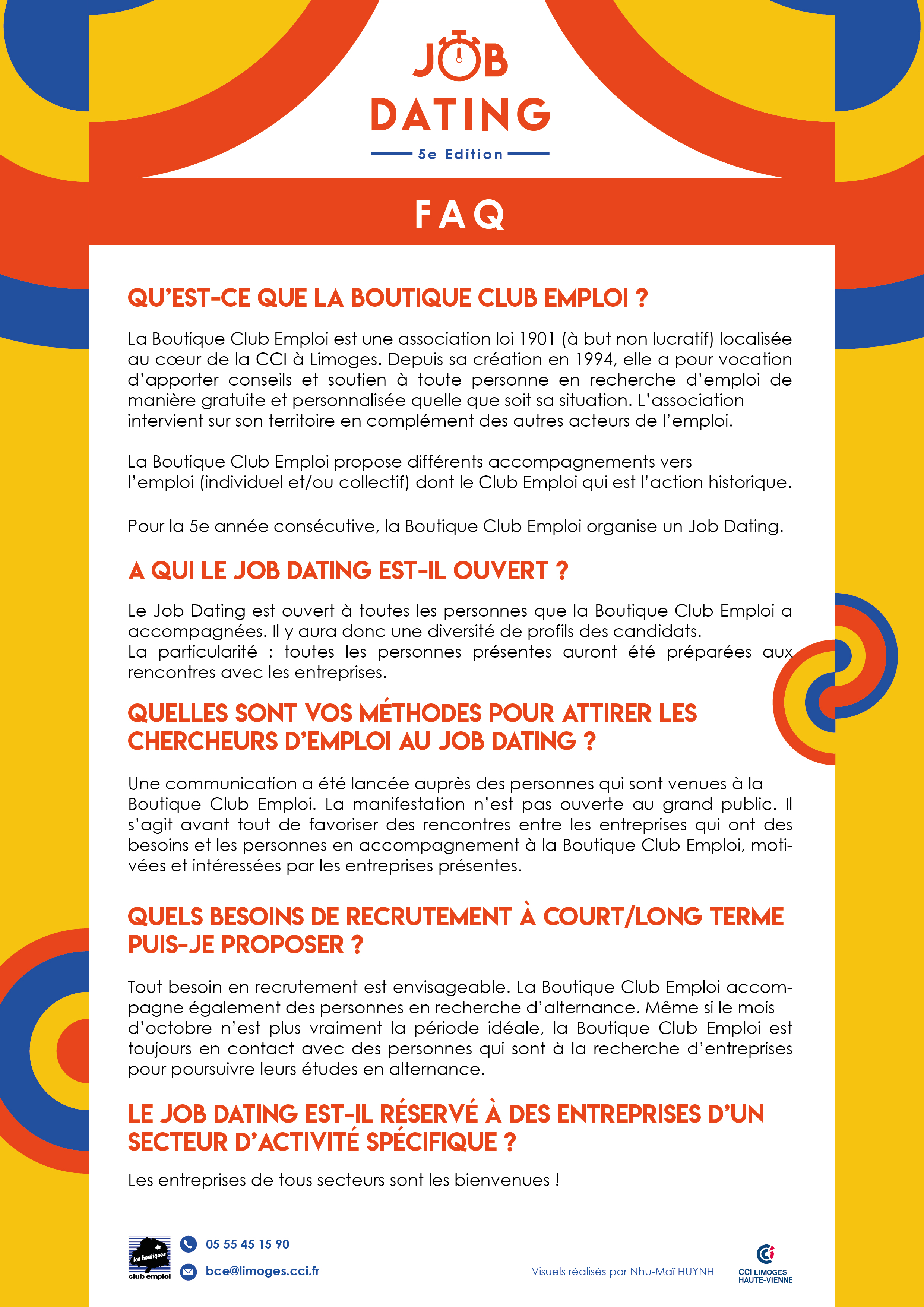 Job Dating Foire à Questions envoyé aux entreprises