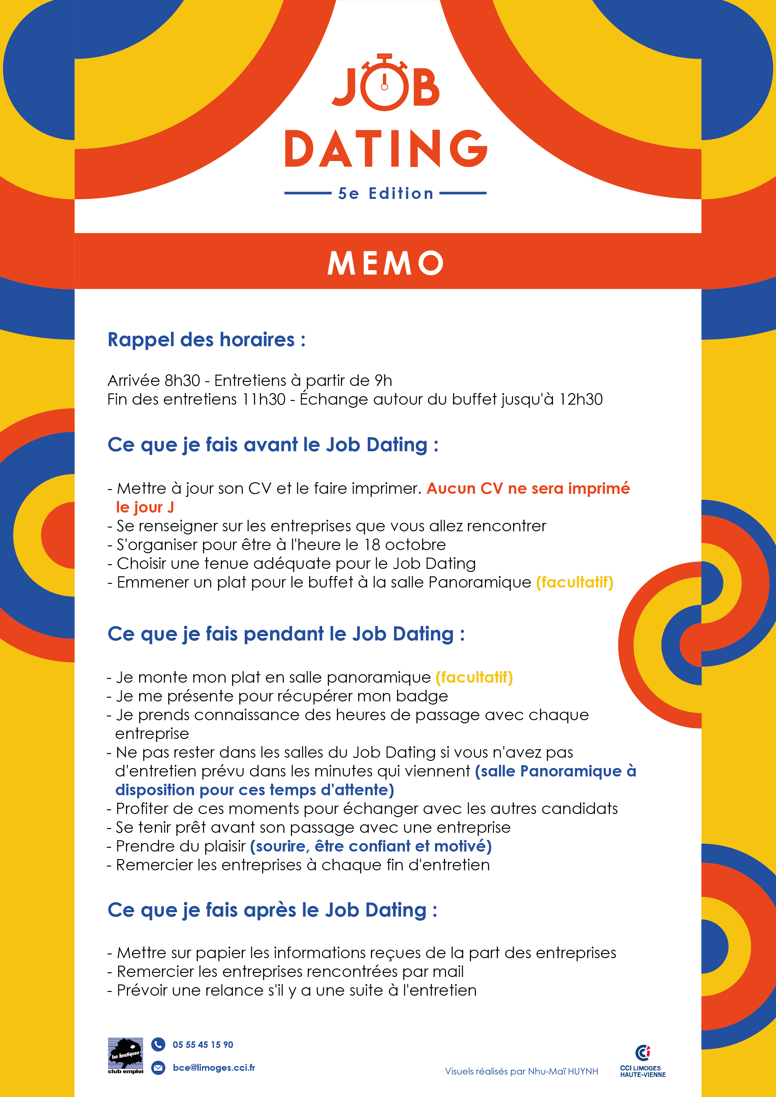 Mémo pour les candidats