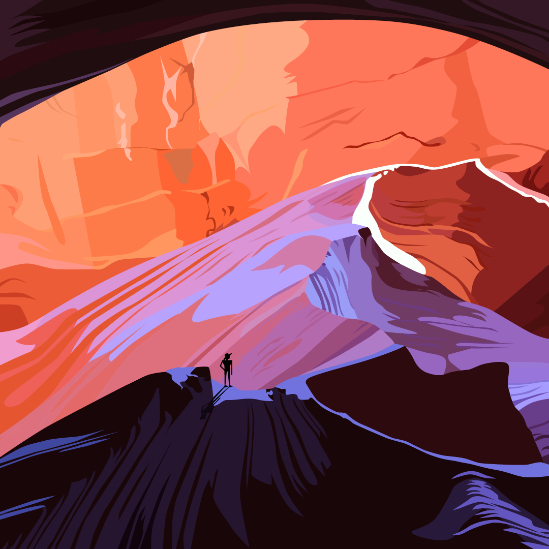 Lower Antelope Canyon - Page, Arizona - Silhouette